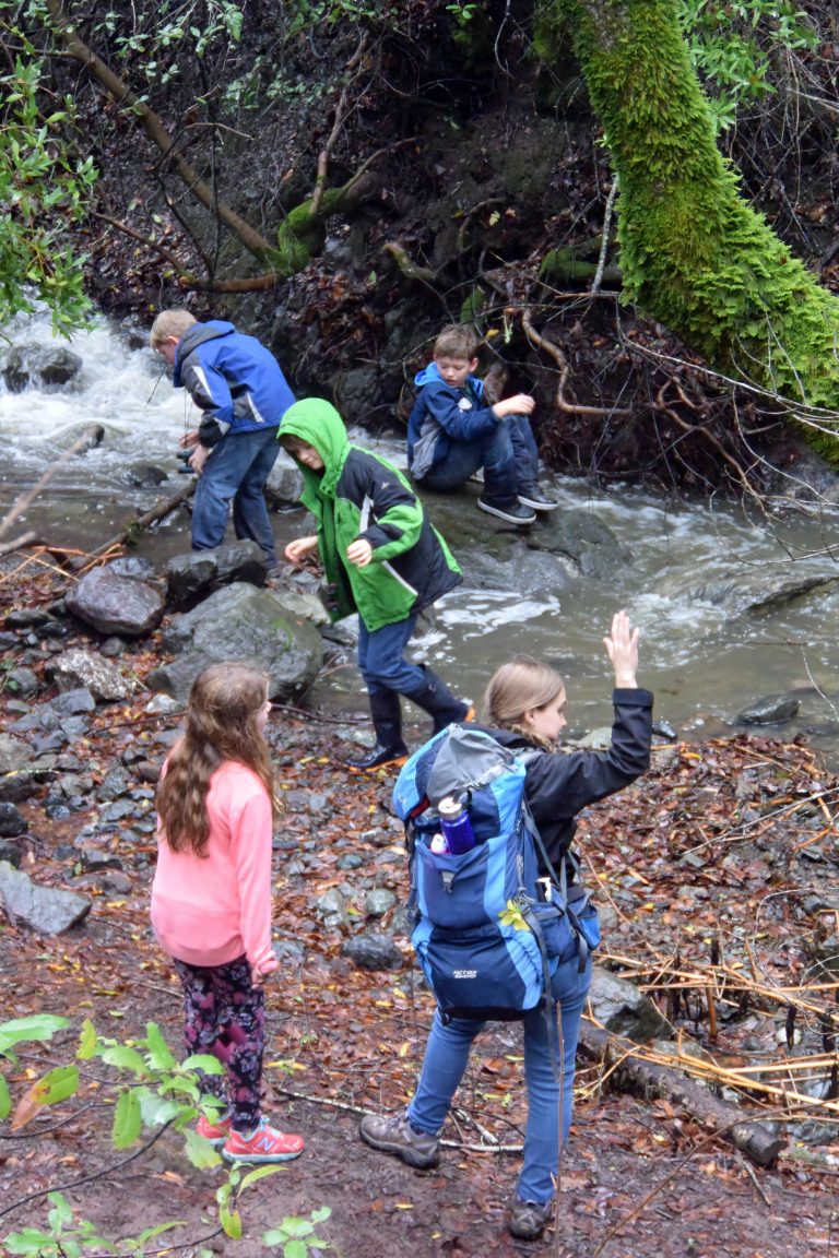 School Program Students enjoy a hike